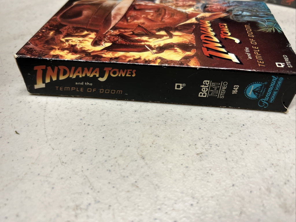 INDIANA JONES AND THE TEMPLE OF DOOM 1984 Paramount Home Video VHS Beta Hi Fi1