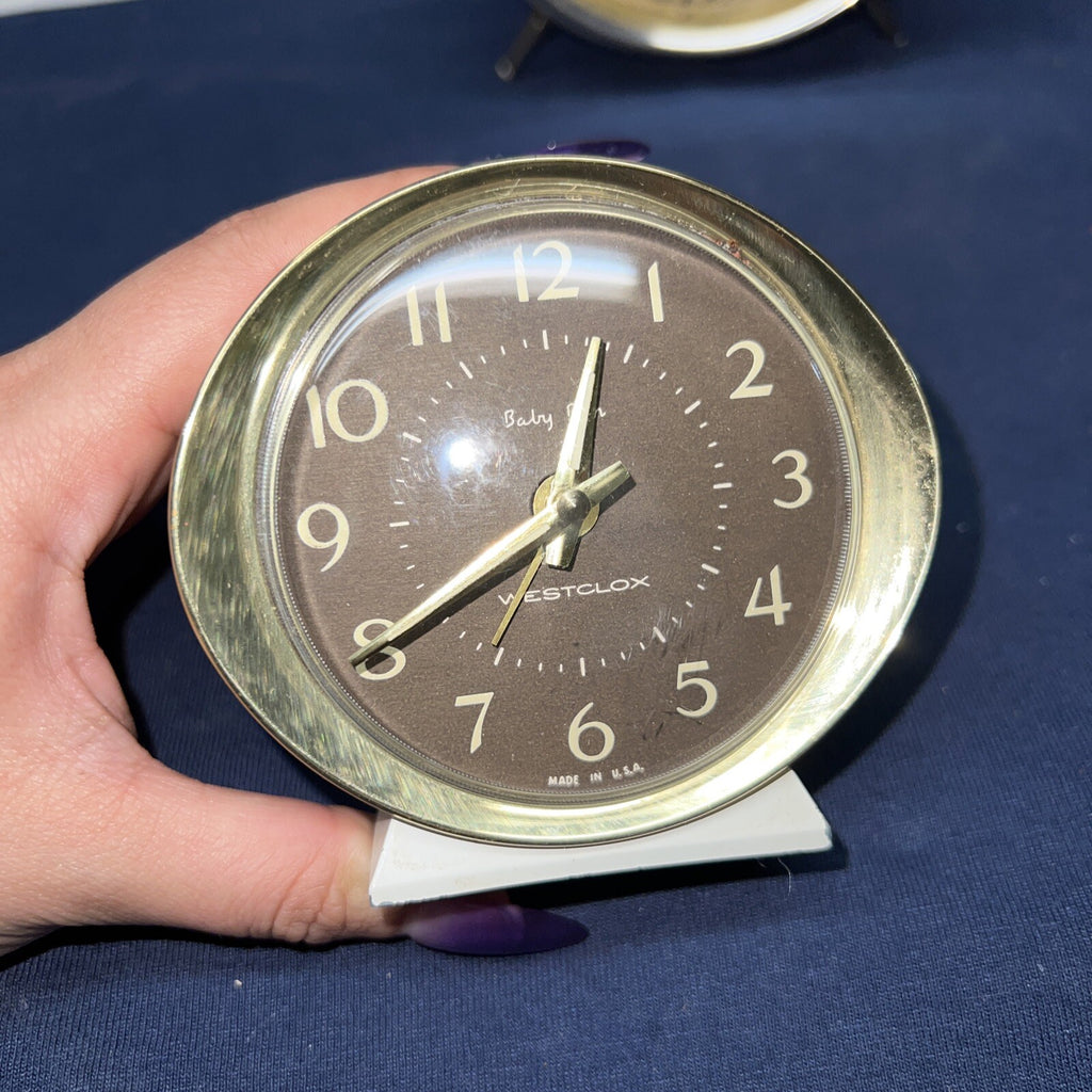 Beautiful Vintage Westclox “Baby Ben” Clocks Nickel plated ? alarm clocks1