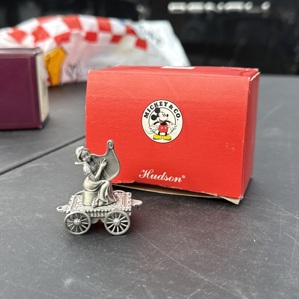 Walt Disney Railroad Hudson Pewter Music Band Train Rare Pc. “Snow White & Harp0