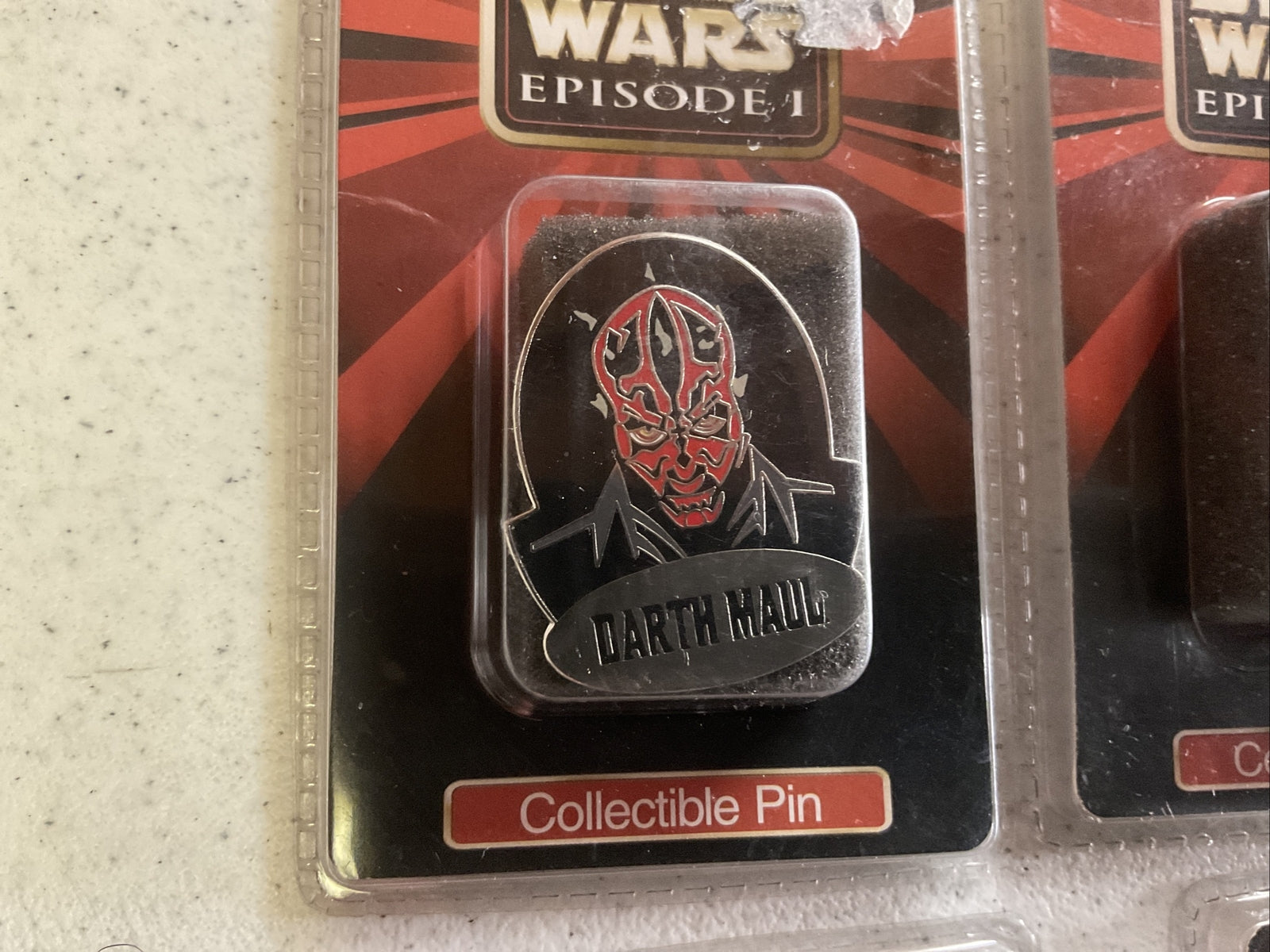 Vintage Star Wars Episode 1 Pins Lot Of 4 Sealed3