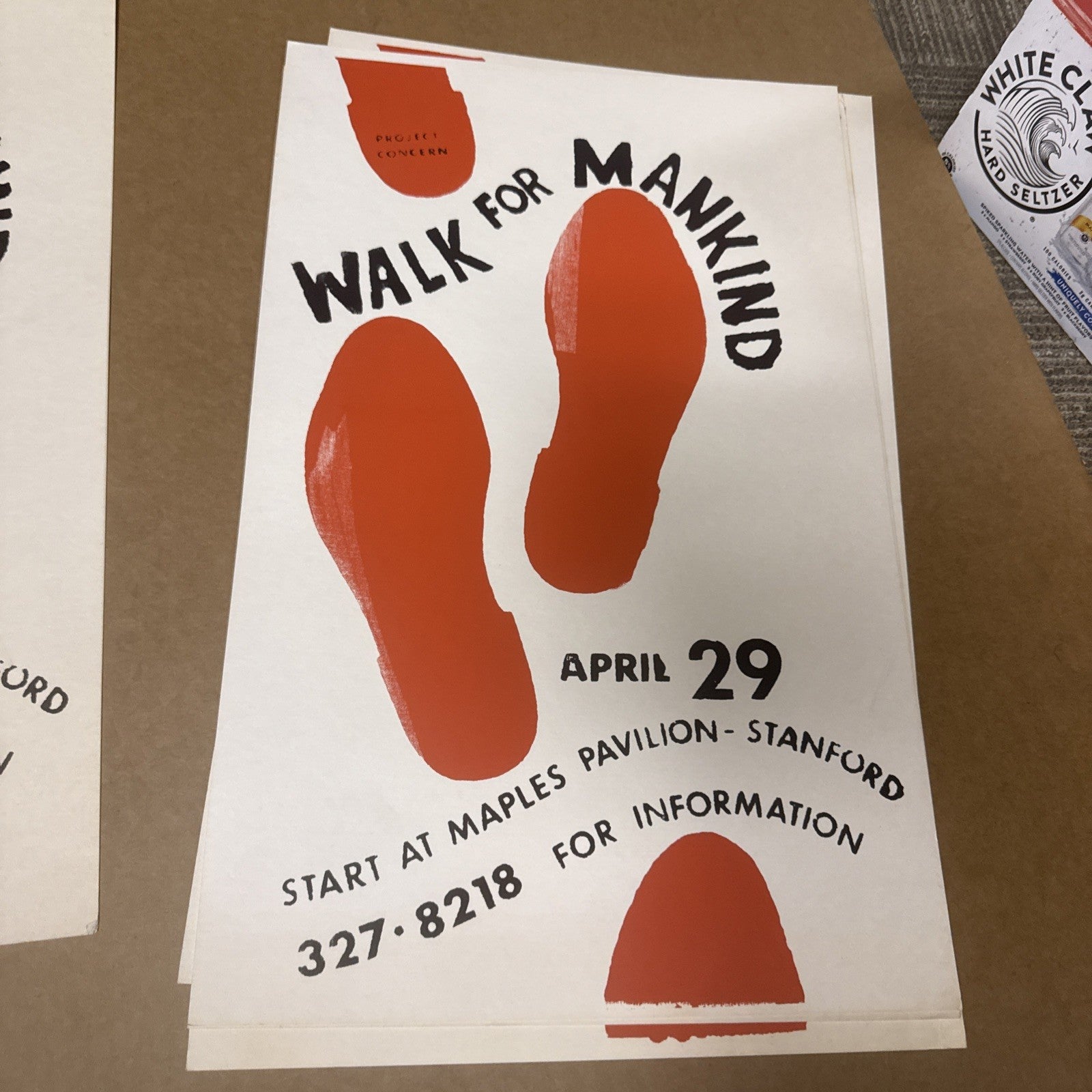 Project Concern Walk For Mankind Litho Poster FILLMORE BILL GRAHAM Era 22”x14”0