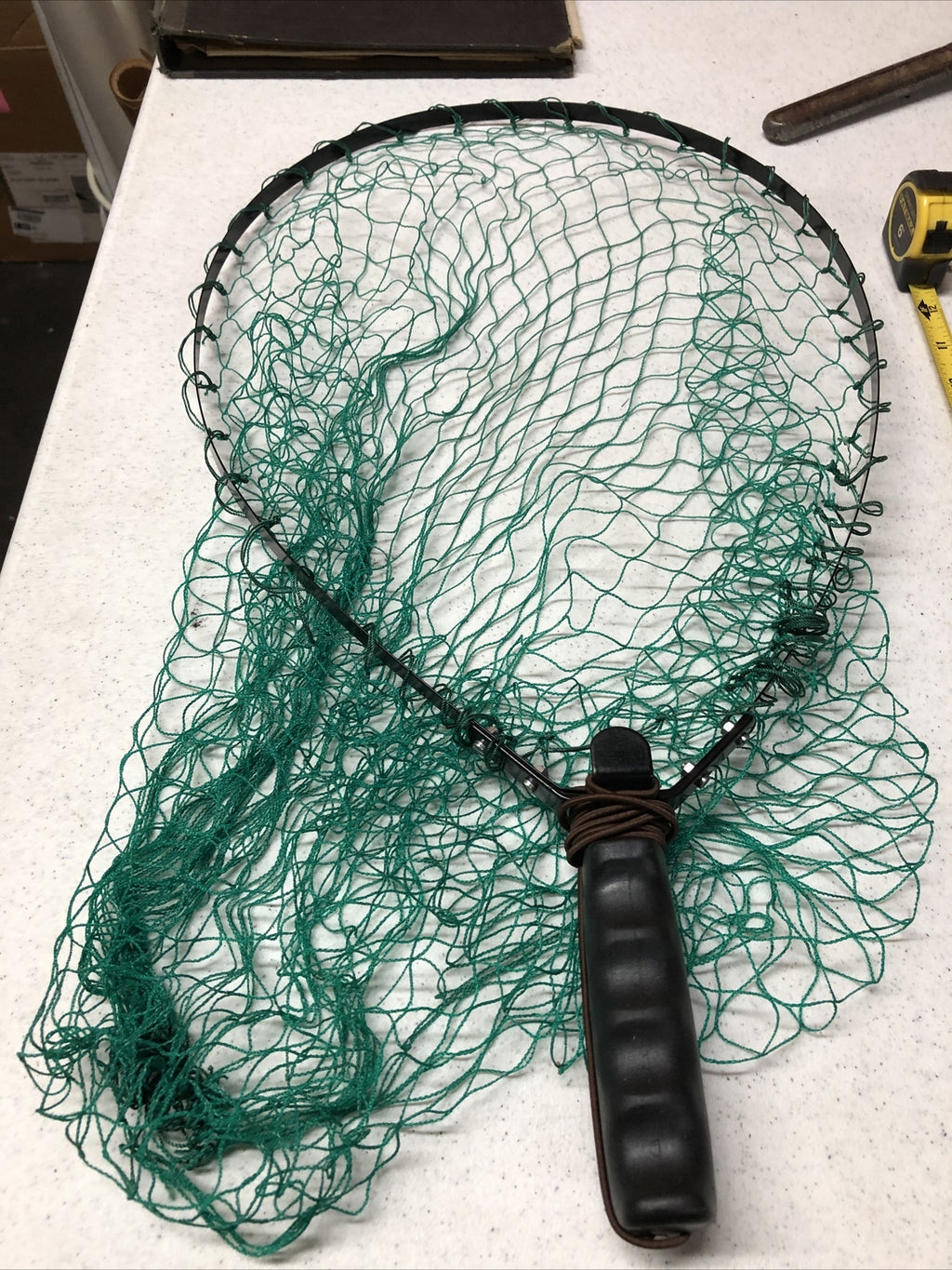 Clean Unused Fishing (Or Bug Net) With Cord Green Netting0