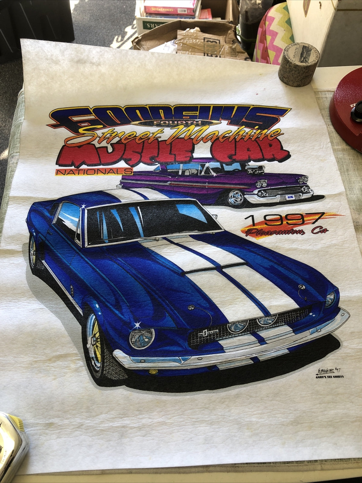 Vintage 1997 Goodguys 4th Street Machine Muscle Car Nationals Cloth Poster 21x160