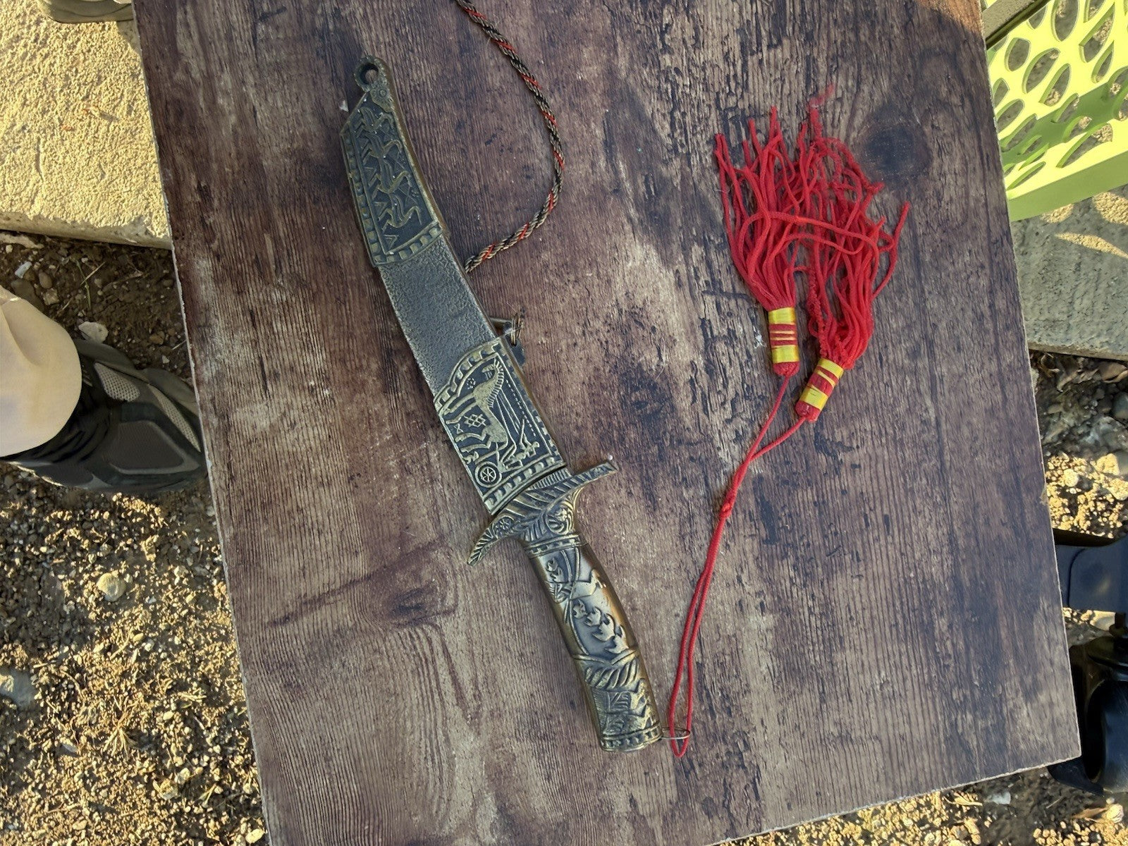 Rare Asian Style Metal Cased Knife Dagger3