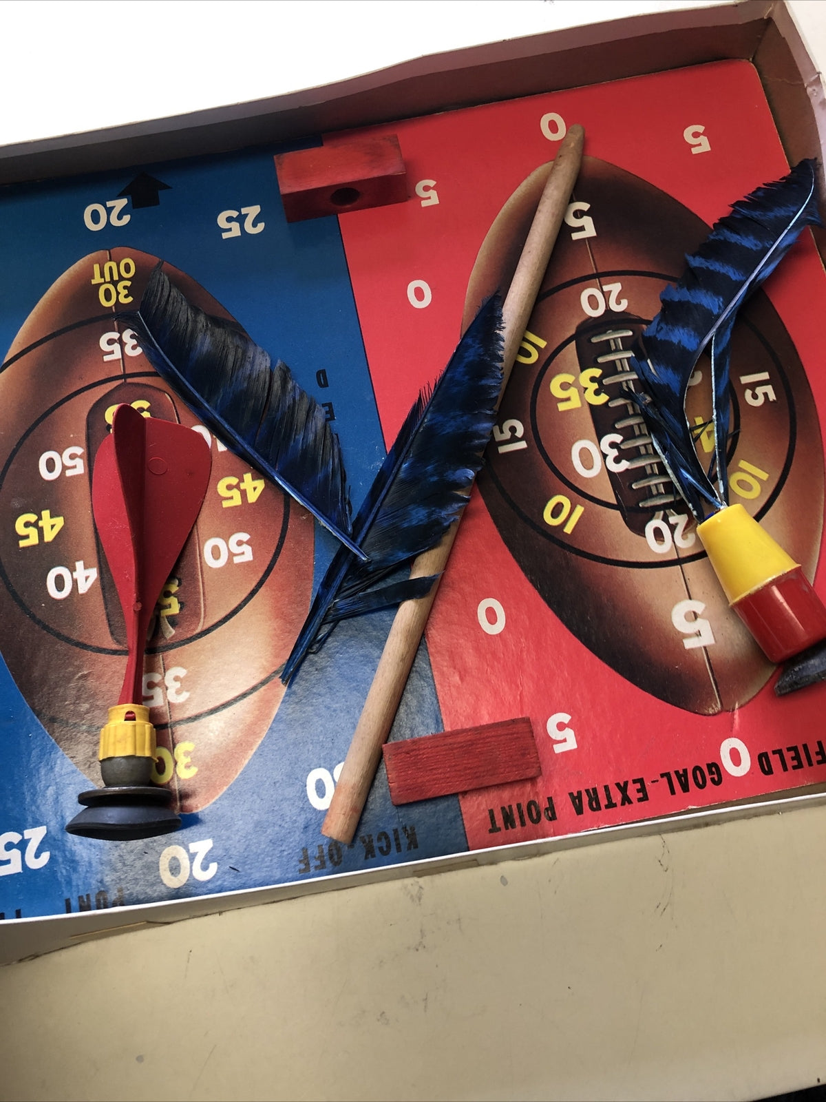 RARE Milton Bradley 1956 Baseball and Football with darts6