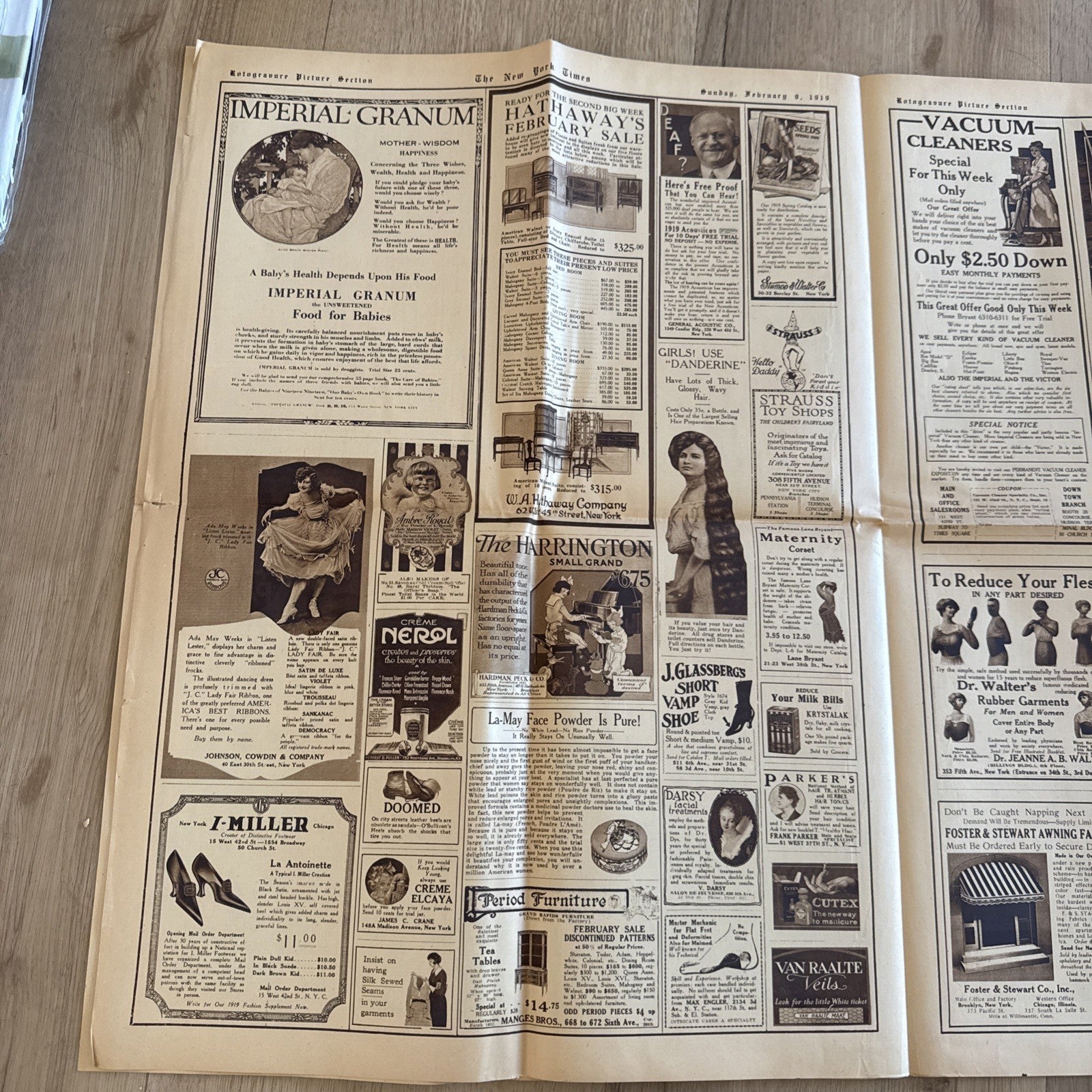 1919 antique NEW YORK TIMES rotogravure PARADE WWI SHIPS ADS FASHION3