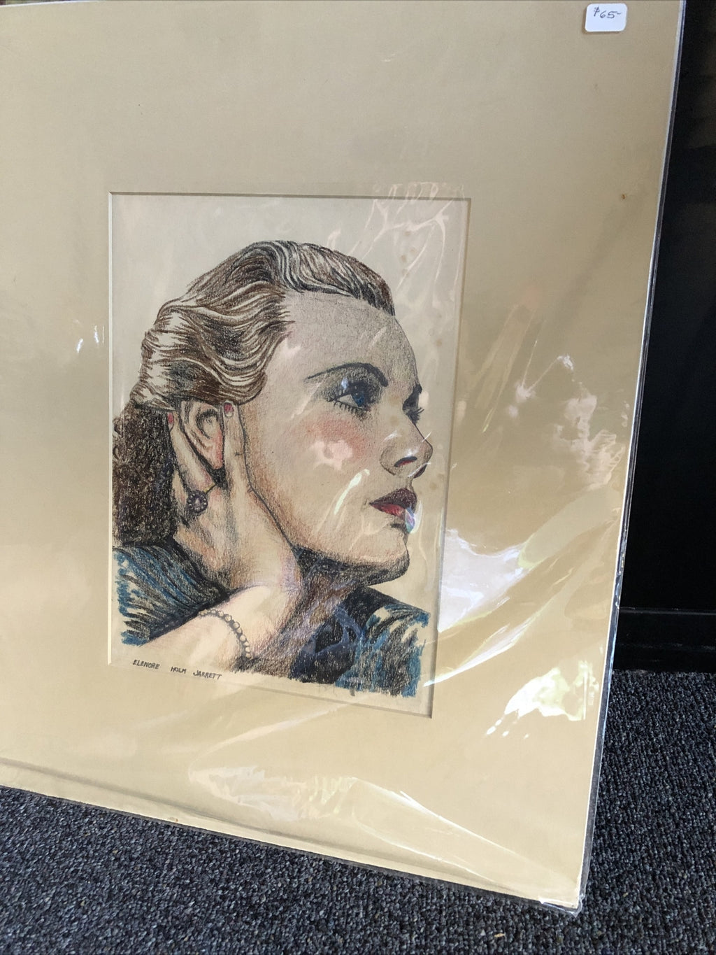 Hand drawn Frames Photo Of Elenore Holm Jarrett 20”X16”4