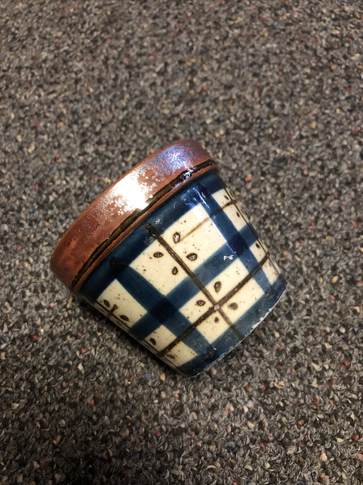 Vintage Ceramic Pottery Mini Flower Pot Vase 2.5”x3”2
