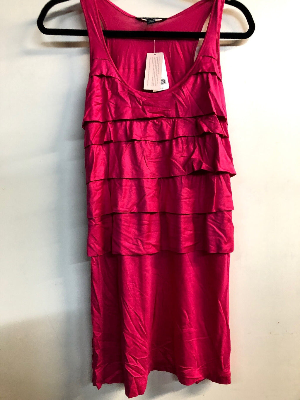 NWT Banana Republic Pink Ruffle Sleeveless Dress Sz S Small0