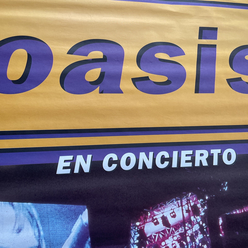 #171 1996 OASIS Concert Tour subway Promo Poster Real Madrid VG++ Rare 40x60”7