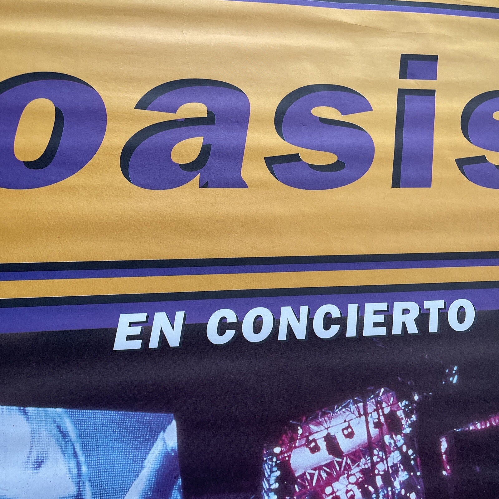 #171 1996 OASIS Concert Tour subway Promo Poster Real Madrid VG++ Rare 40x60”7