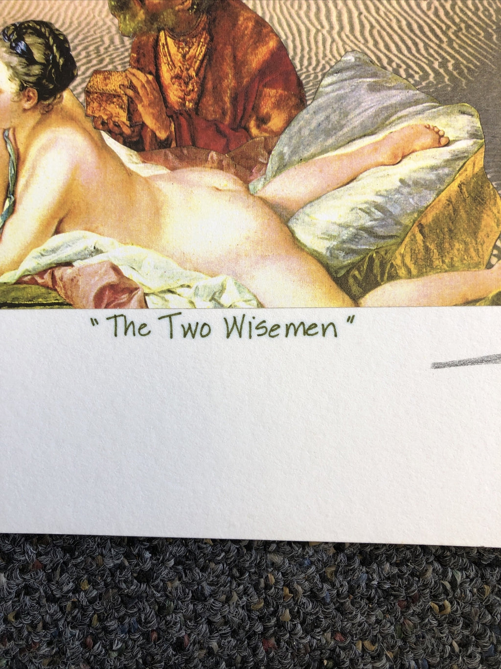 1993 Artist BARRY KITE Signed Art Print “The Two Wisemen” Pop Art 14”x11”2