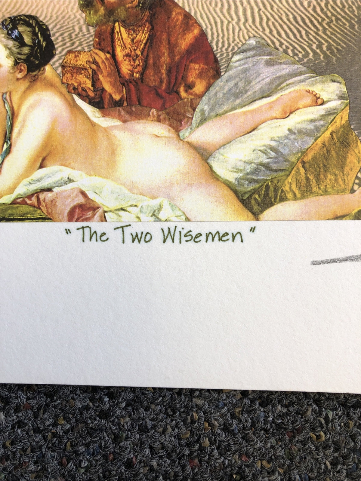 1993 Artist BARRY KITE Signed Art Print “The Two Wisemen” Pop Art 14”x11”2
