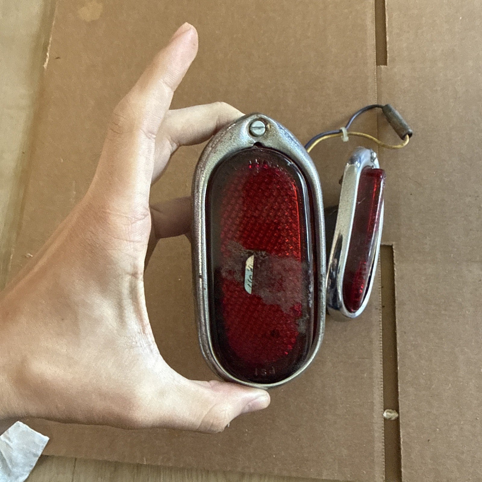1940 Chevrolet Car Tail Light Assembly Pair Master Deluxe Special Glass Original1