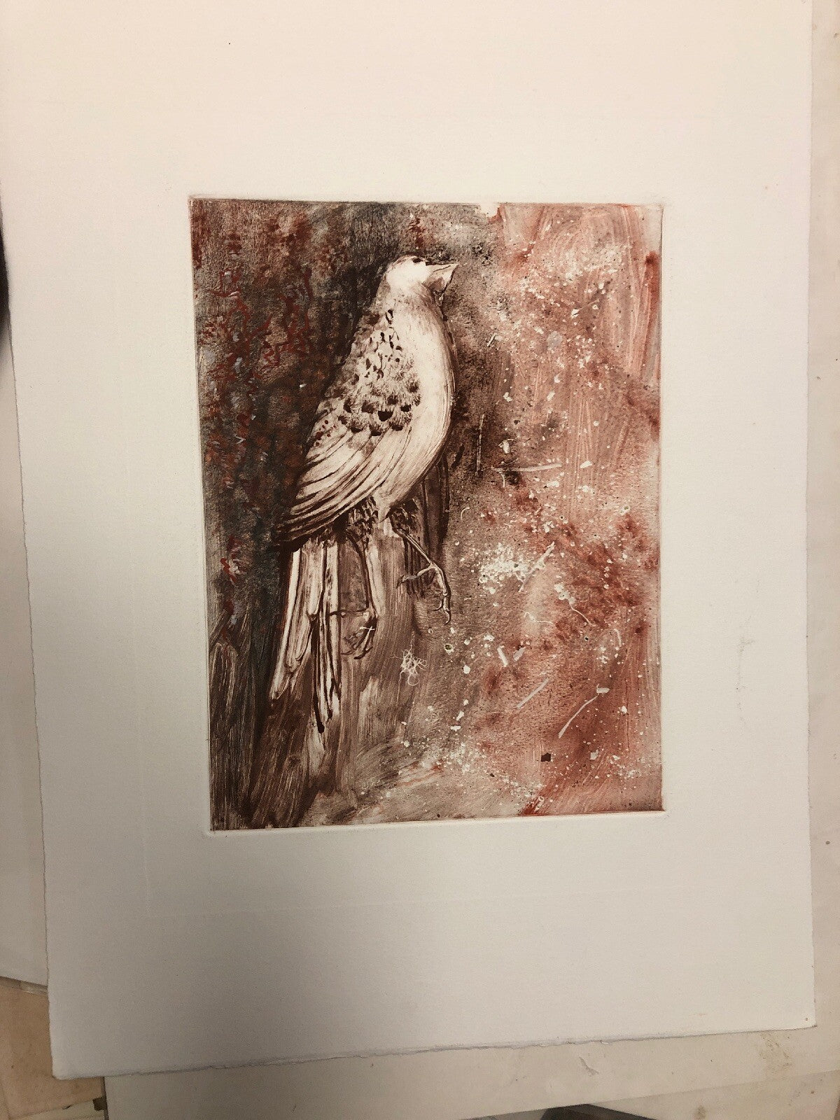 Dead Pigeon ABSTRACT EXPRESSIONIST BIRD Painting2