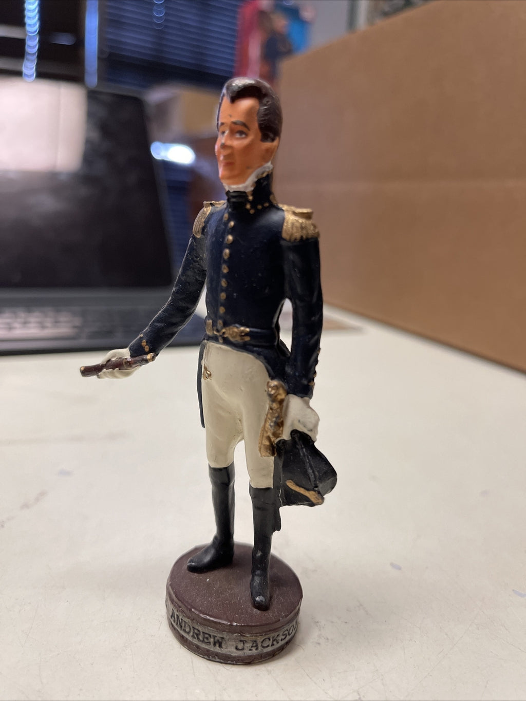 GENERAL Andrew Jackson US HERO WAR 1812 Painted Metal Figure 4.5” Medal4
