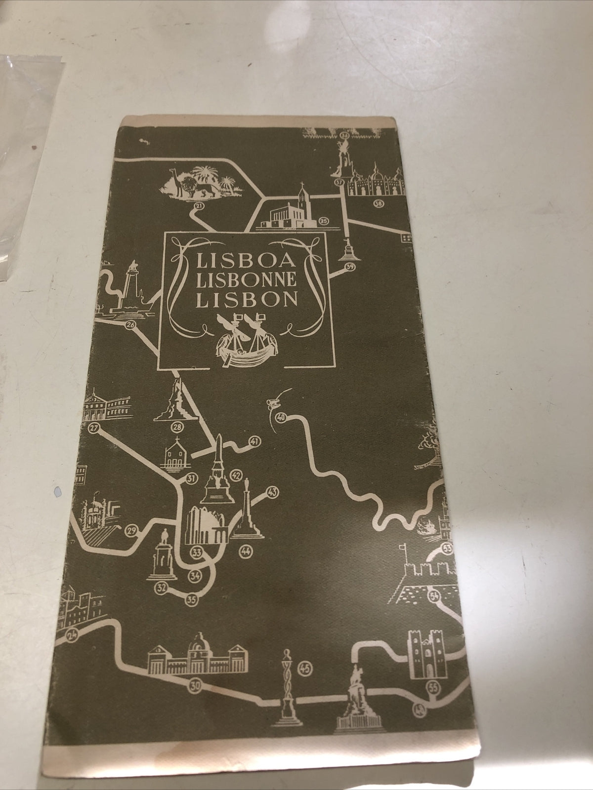 Vintage Map Lisboa (Lisbon) Portugal - Booklet Tourism Rare Look At The Past0