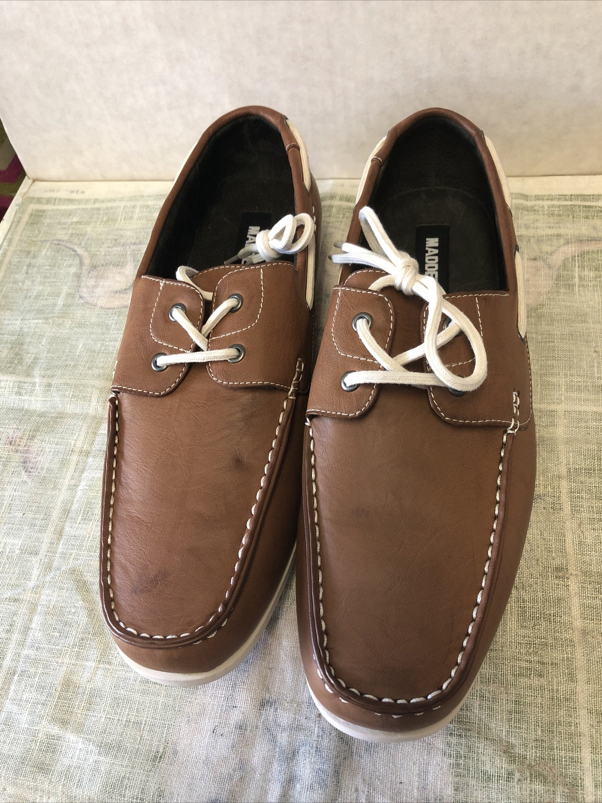 Steve Madden M-Geddy-748 Tan Boat Shoes Loafers Size 13D1