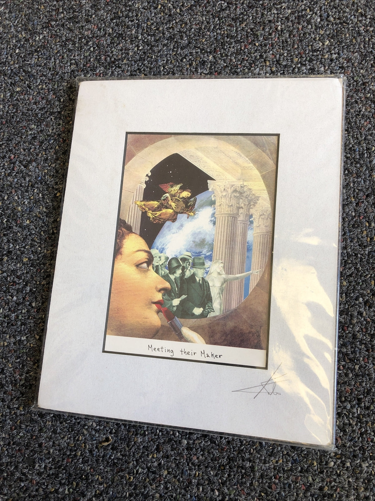 Artist BARRY KITE Signed Art Print Framed “Meeting Their Maker” 10”x8”0