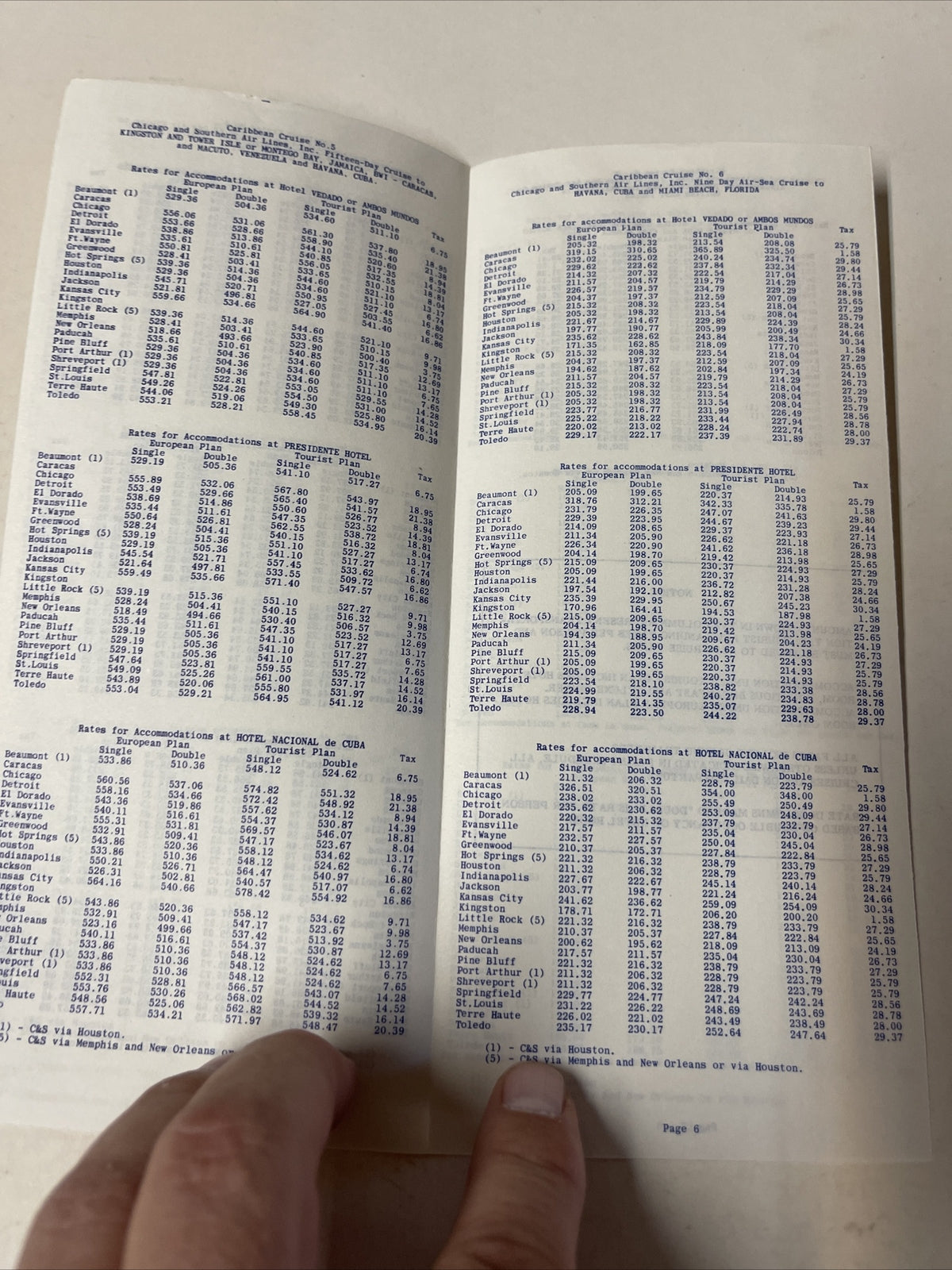 C&S Caribbean April 1950 AIRLINE TIMETABLE SCHEDULE Brochure flight cover1