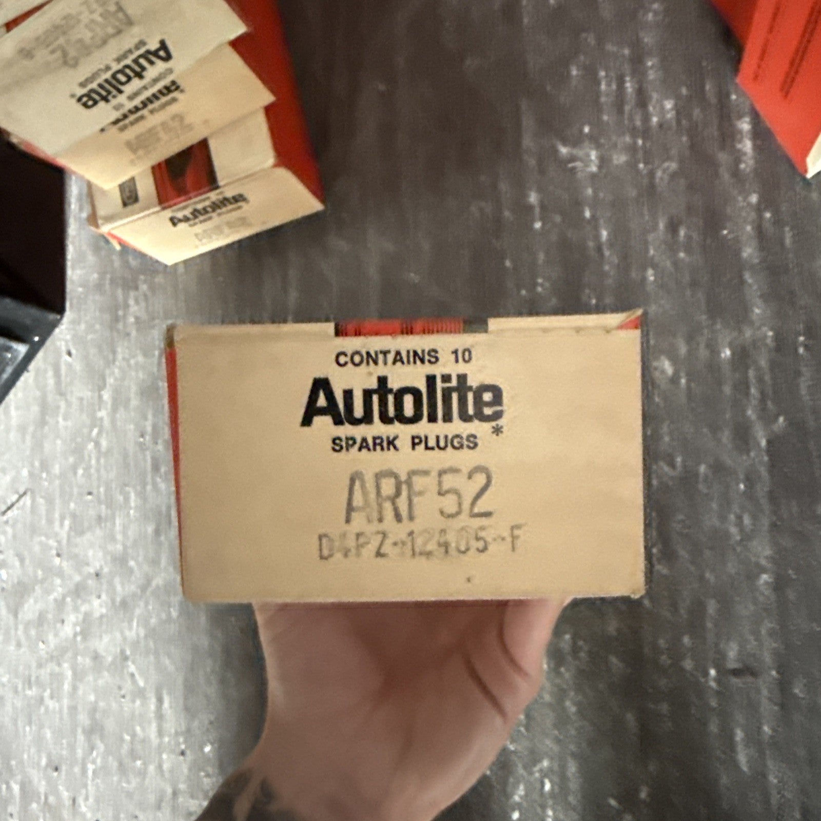 Full Unopened Box 10 NOS Motorcraft Autolite AGRF52 Spark Plugs 1974 19753