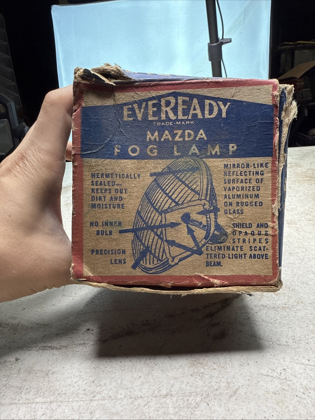 Eveready Mazda 4012 Fog Light Driving Antique Vintage 6" Headlight NEW11