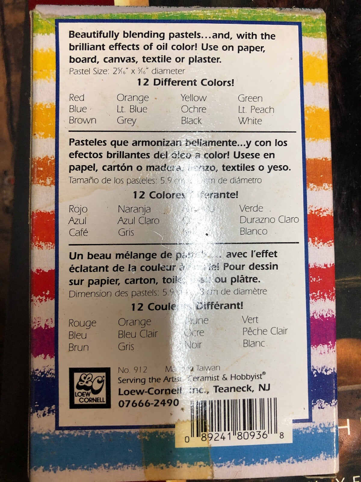 LOEW CORNELL Oil Pastels Colors 12 Pcs  No.9052