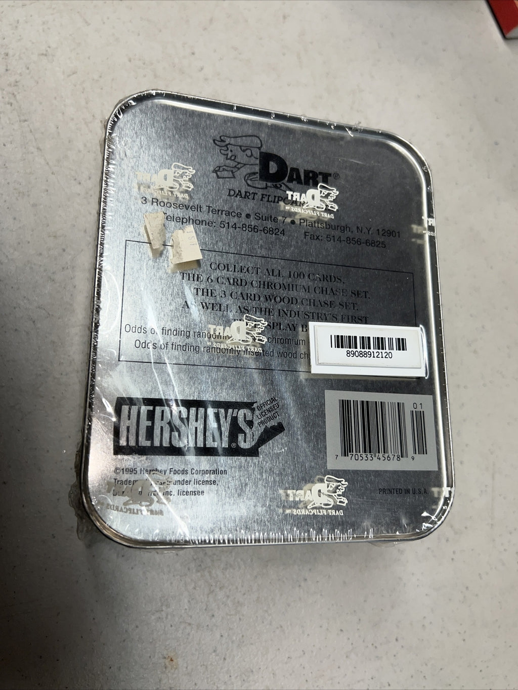 Vintage 1995 Hersheys Trading Cards The collector's Series  Tin Can  & 36 Packs5