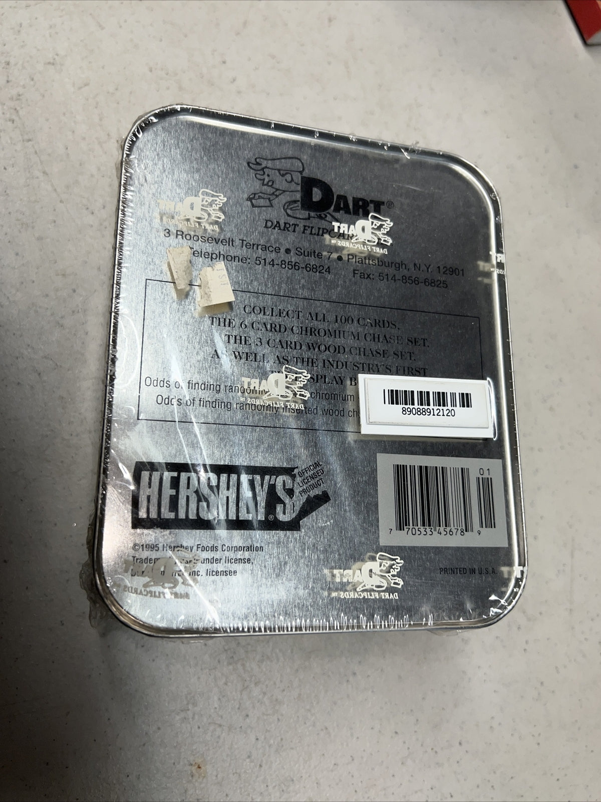 Vintage 1995 Hersheys Trading Cards The collector's Series  Tin Can  & 36 Packs5