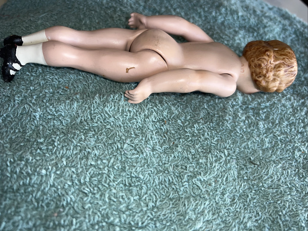 GERMAN DOLL BISQUE SOCKET HEAD MOLDED HAIR SIGN 312 8" TALL HEUBACH KOPPLESDORF2