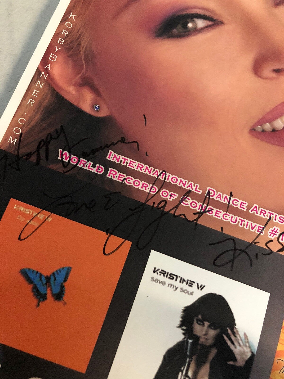 Kristine W KorbyBanner International Dance Artist World Record #1 Signed Poster1