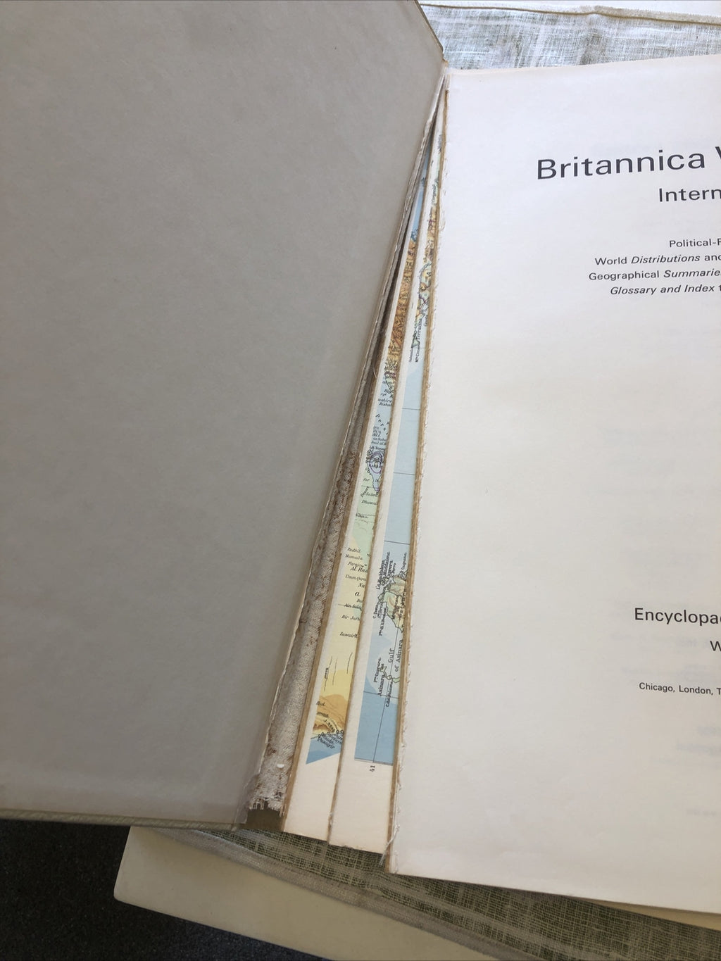Vintage Britannica World Atlas 1967 Hard Cover With Maps2