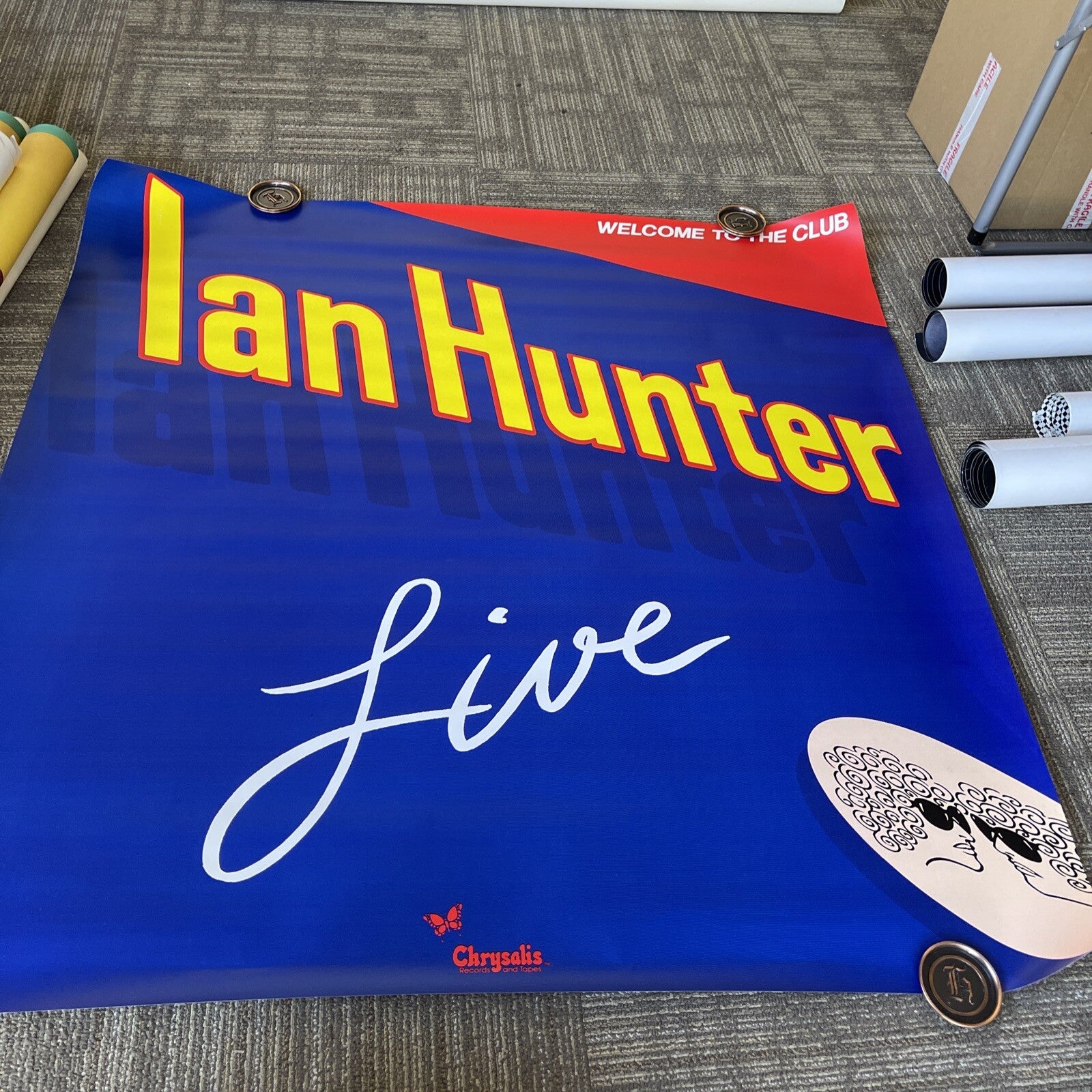 RARE Ian Hunter Live LP Record store Promo Subway Poster #48 48” 1980s Chrysalis0
