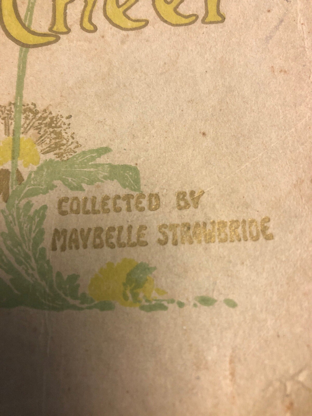 Vintage A GIFT OF CHEER Collected by Maybelle Strawbridge SOFTCOVER Poetry RARE1