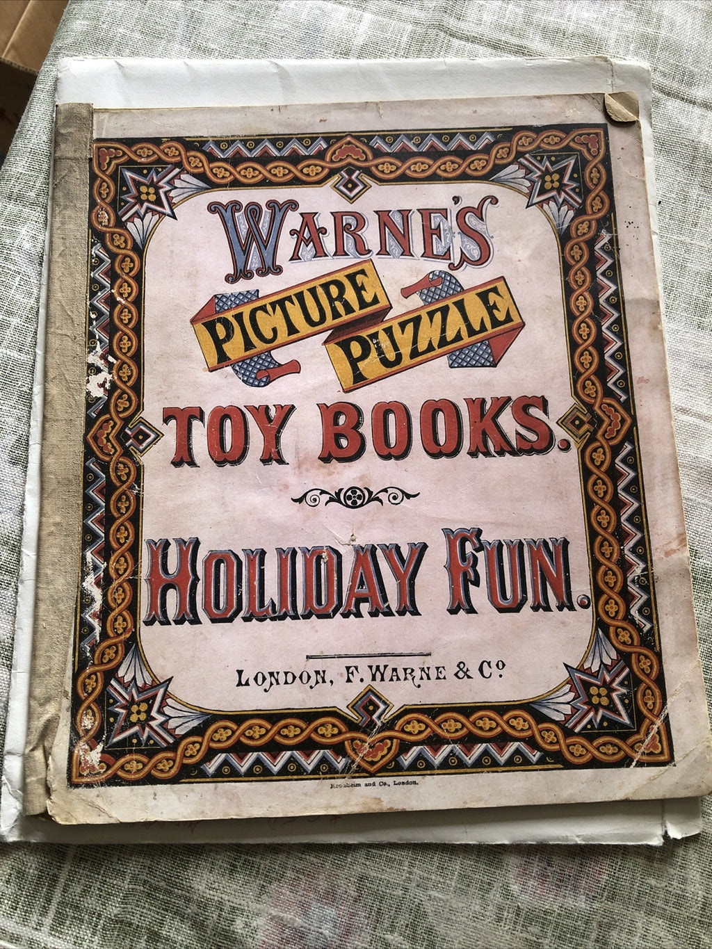 Warne's Picture Puzzle Toy Books Holiday Fun Late 1800’s0
