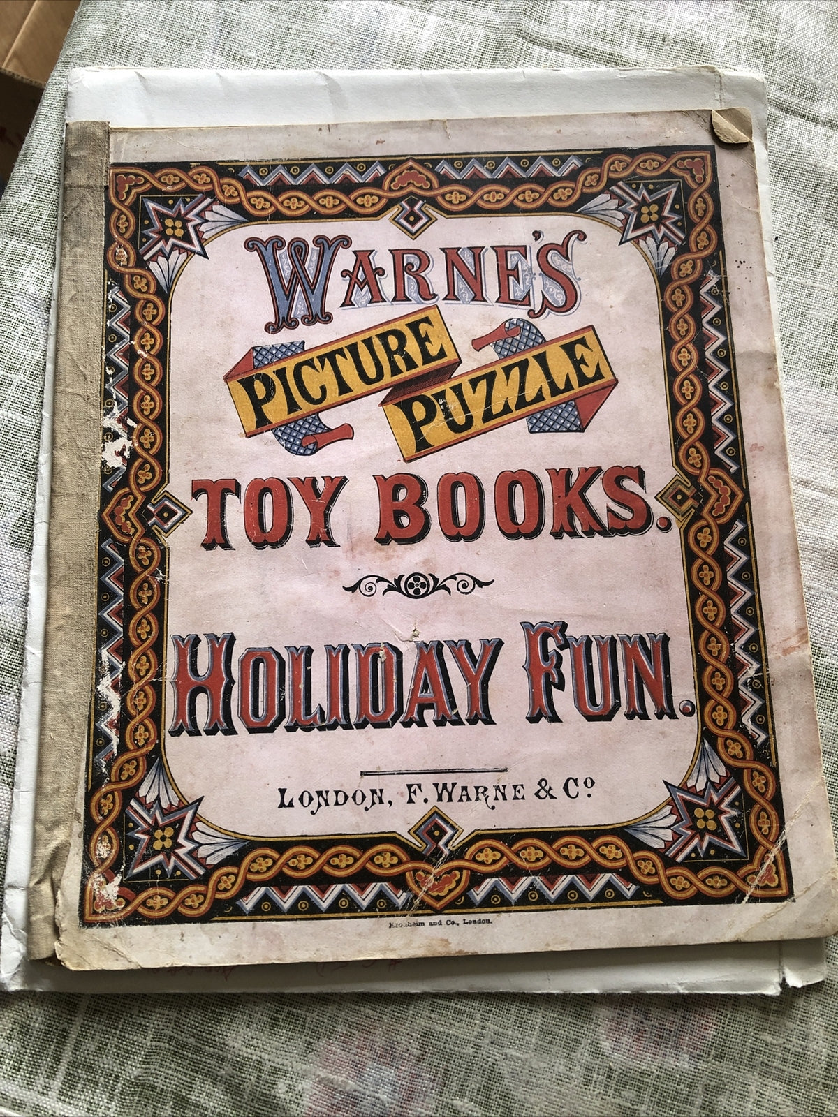 Warne's Picture Puzzle Toy Books Holiday Fun Late 1800’s0