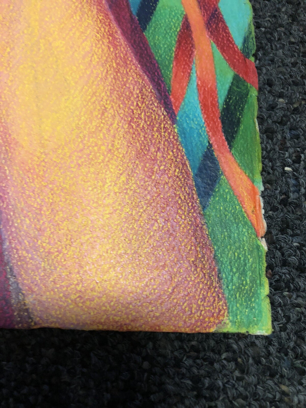 Vintage 1985 Original Art Vibrant Pastel By Tim Echols SIGNED Surrealism 28”x22”1