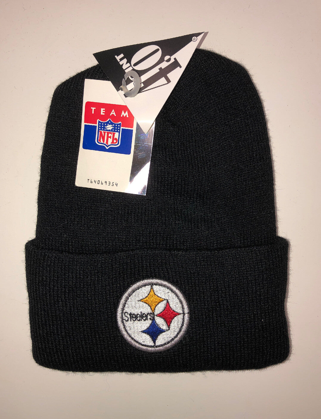 90s Vintage NOS NFL Pittsburgh Steeler NWT OSFO Official Licensed Beanie0
