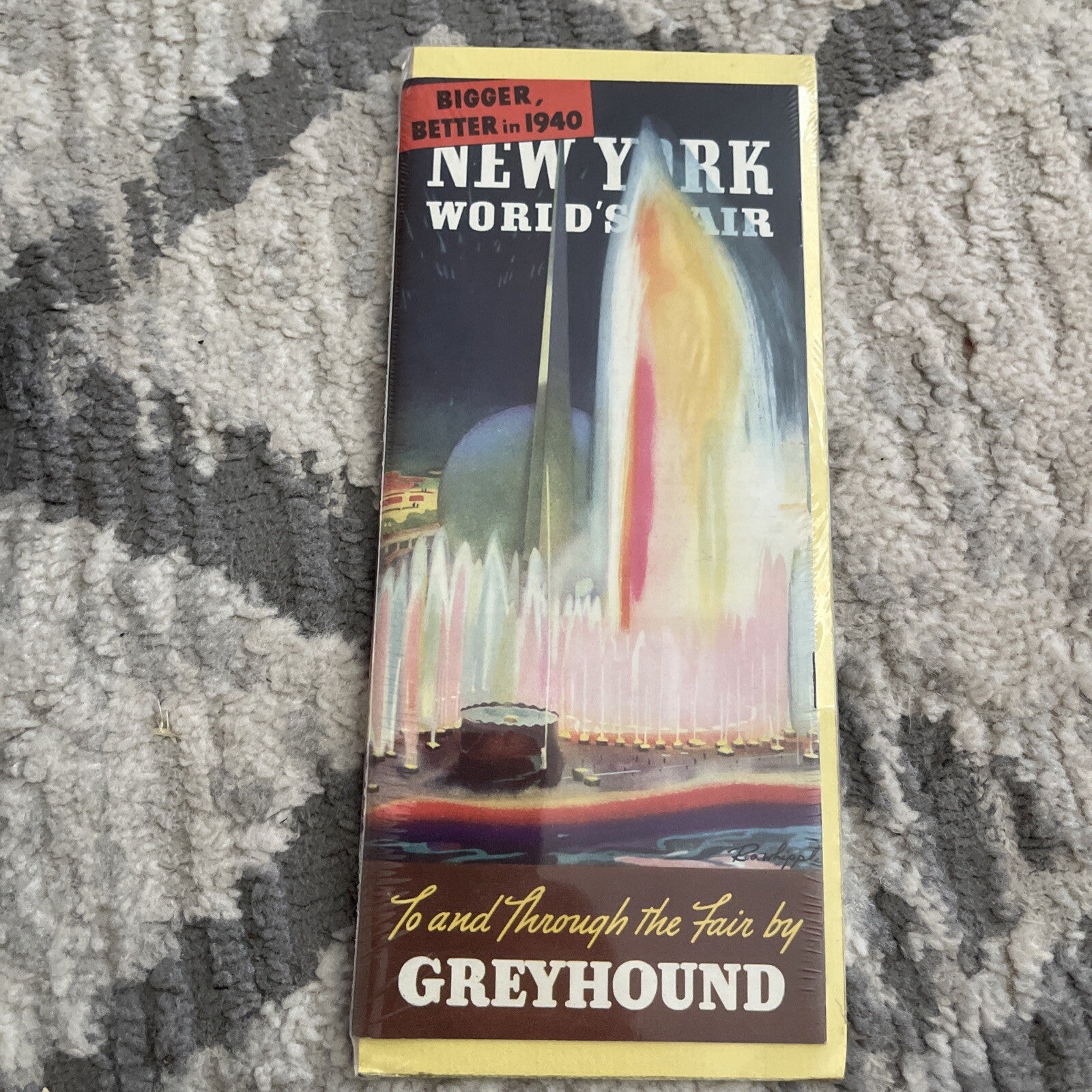 1940 New York World's Fair, Greyhound Transportation Map Timetable0