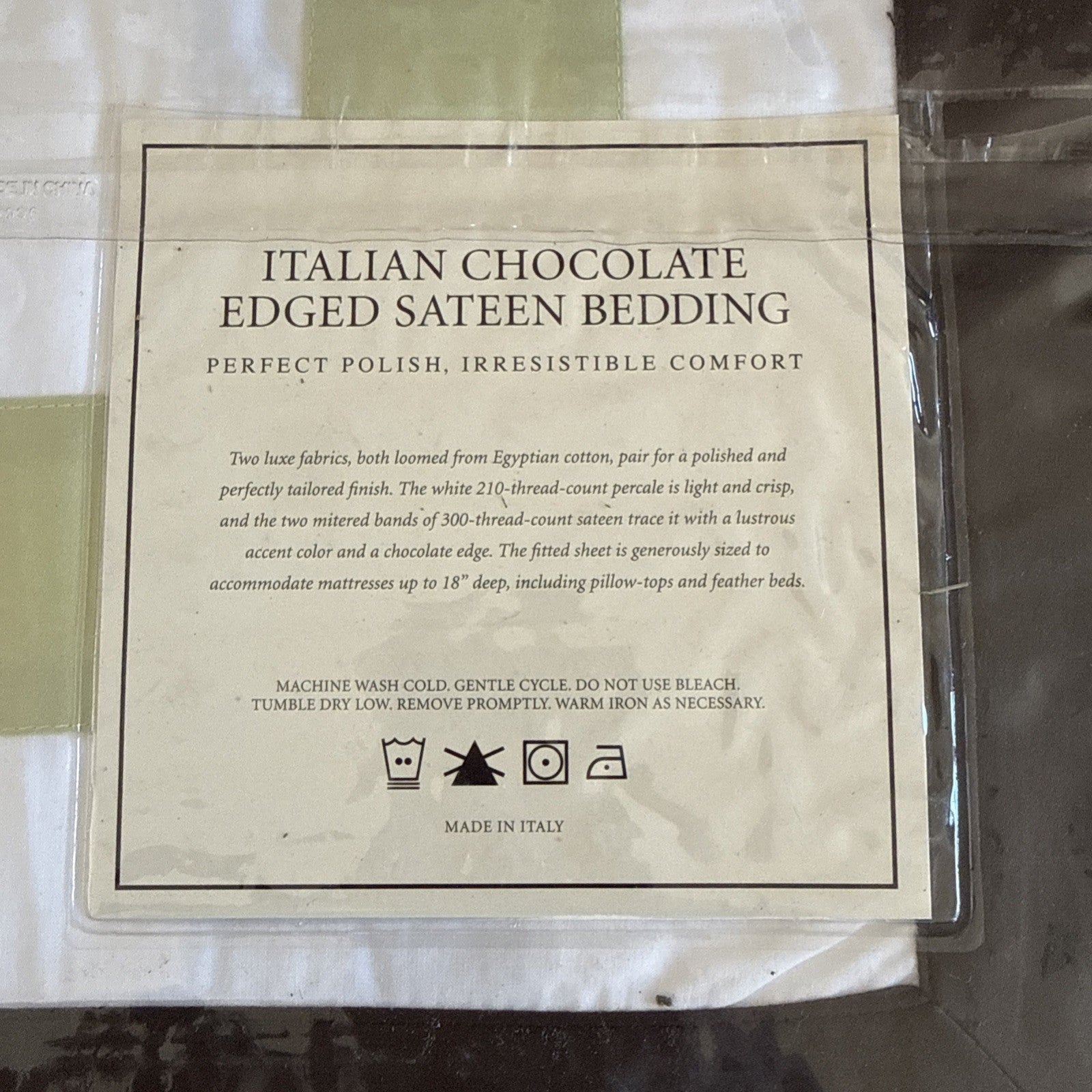 Restoration Hardware Italian Chocolate Edged Sateen - BOUDOIR Pillow Shams 26x263