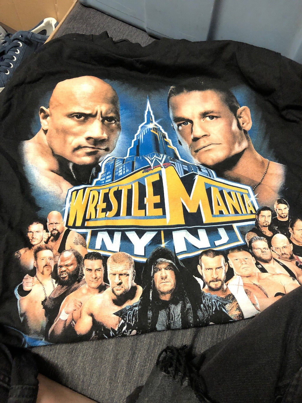 2013 "Wrestle Mania NY / NJ" THE ROCK JOHN CENA (SM) T-Shirt1