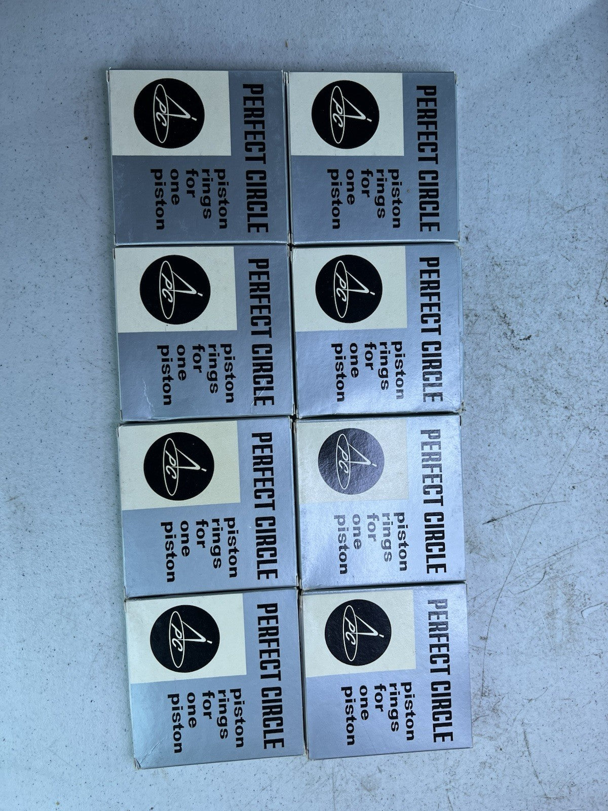 NOS Perfect Circle Piston Ring Set – 2 in 1 Chrome – Lot of 9 Boxes – Vintage1
