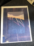 Vintage SF/NY Artist JAMES KELLEY Signed Abstract Lithograph Original Art 22x17”0