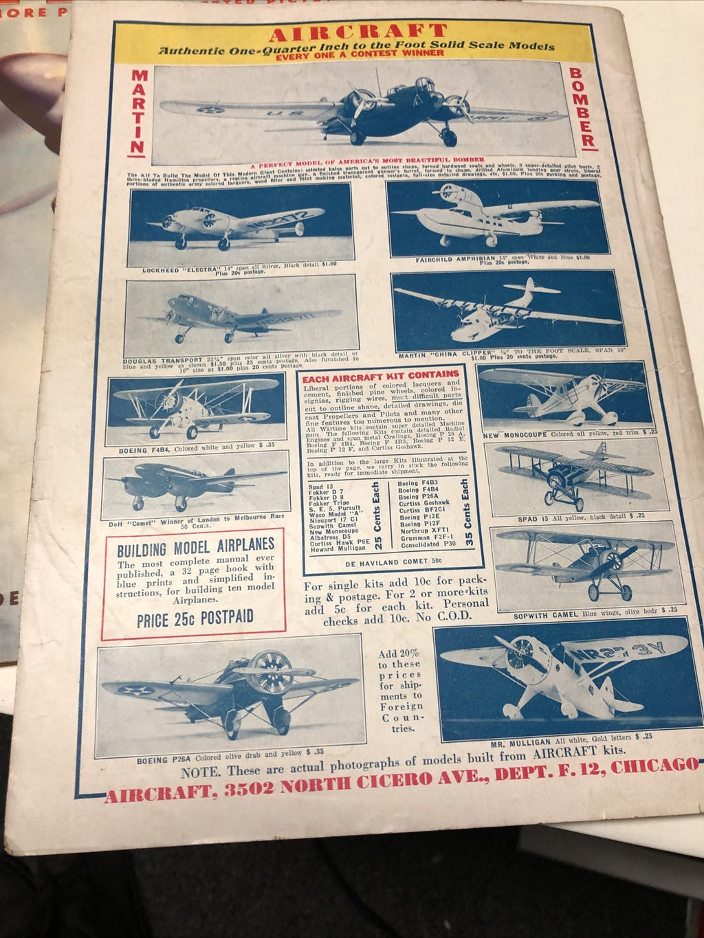 Lot 2 Flying Aces Magazine, August 1938 Vintage Aeronautics WW2 19435