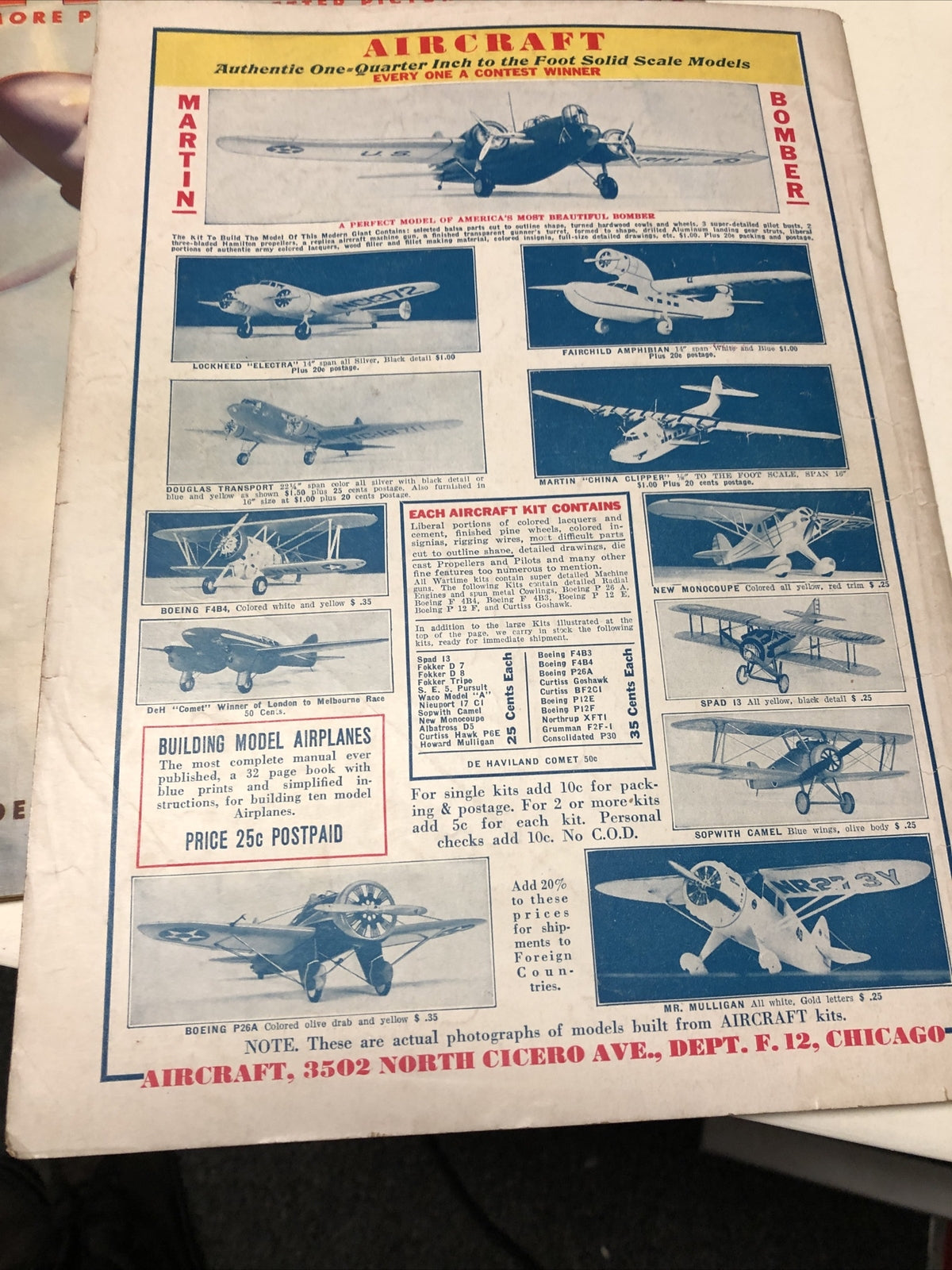 Lot 2 Flying Aces Magazine, August 1938 Vintage Aeronautics WW2 19435