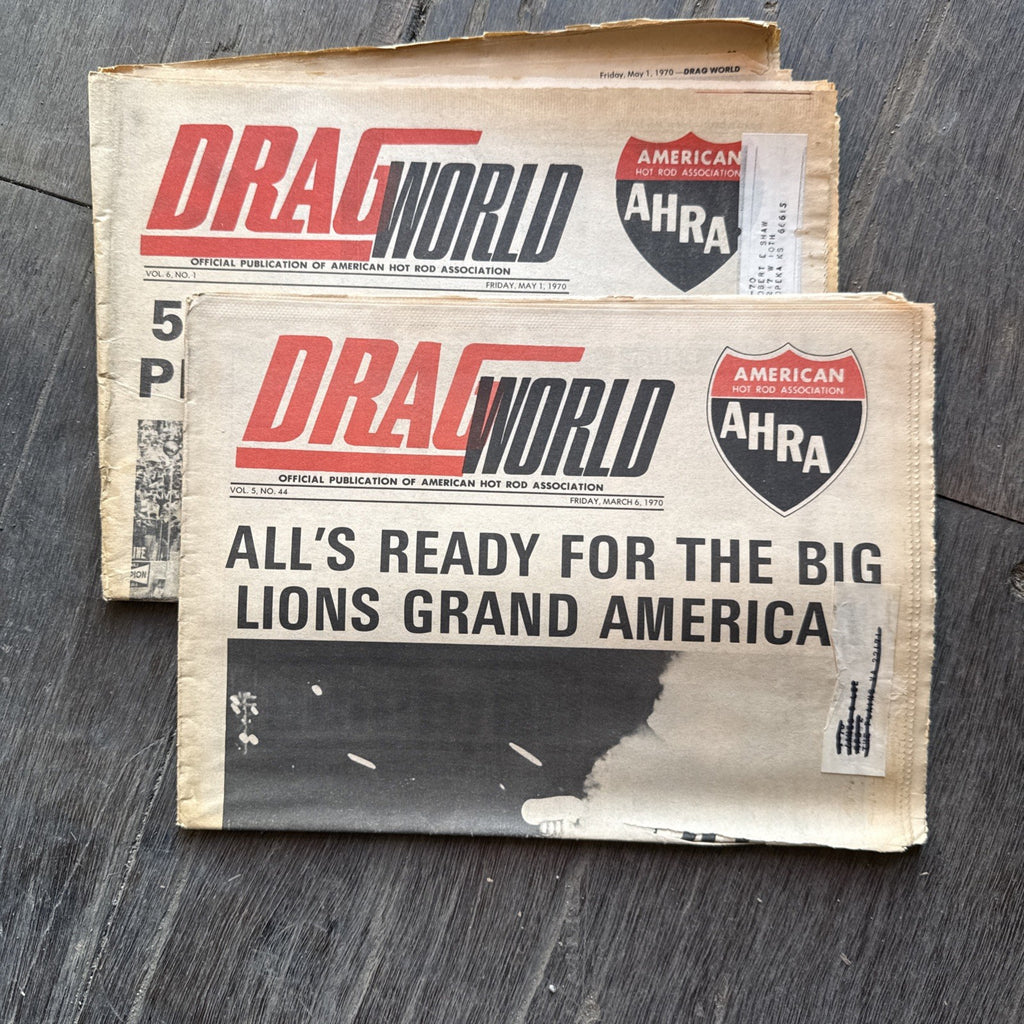 Vintage 1970 Drag World Magazine Volume 6 NHRA AHRA Prudhomme Garlits News0