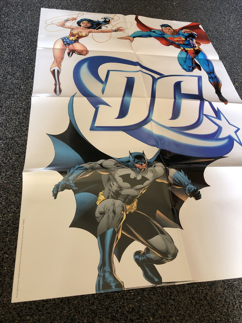 Vintage Batman Superman Wonder Woman DC Comics Poster by Jim Lee5