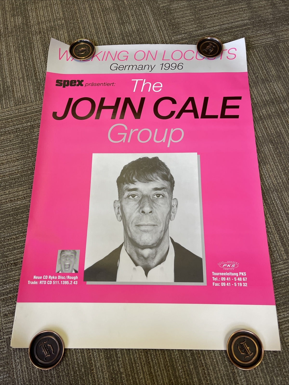 27 John Cale Group Walking on Locusts 1996 German Tour Poster Velvet Underground0