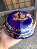 Vintage Limoges France Trinket Box Tray With Lid Hand Painted0