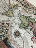Vnt Map Latin Planisphaerium Terrestre cum utroque Coelesti Hemisphaerio C16000